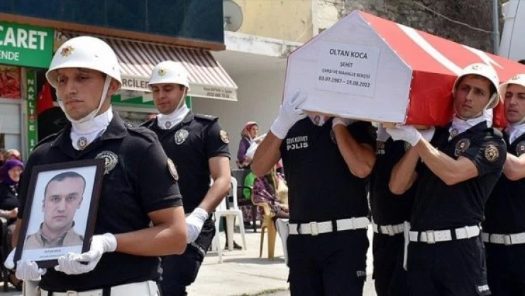 Şehit Bekçi Oltan Koca son yolculuğuna uğurlandı