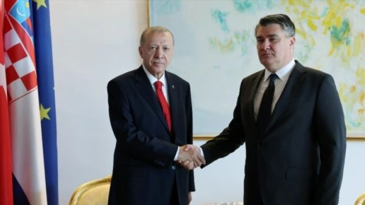 Cumhurbaşkanı Erdoğan, Hırvatistan Cumhurbaşkanı Milanovic'le görüştü