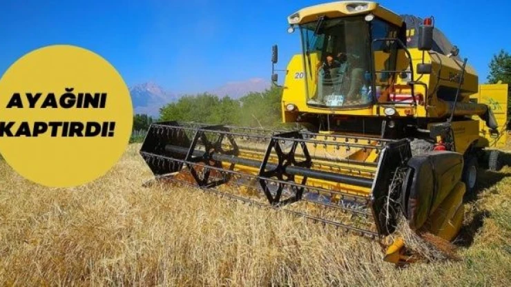 Erzurum'da biçerdöver kazası: Ayağı koptu!