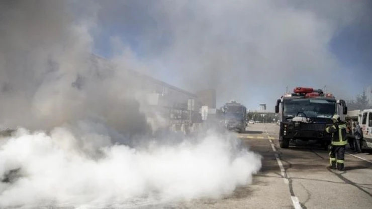 Erzurum Havalimanı'nda nefes kesen tatbikat!