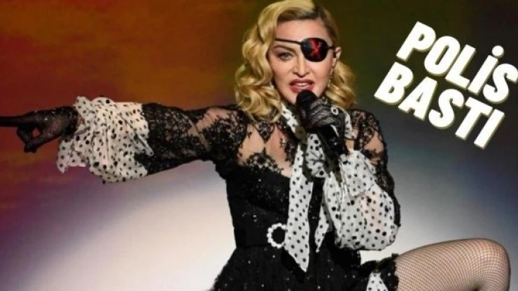 Madonna'nın klip çekimini polis bastı