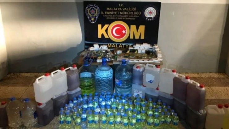 Malatya'da  sahte içki operasyonu!