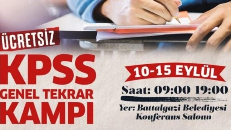 Malatya'da KPSS tekrar dersleri başlıyor