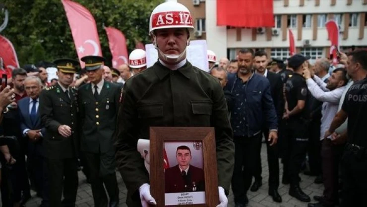 Şehit Piyade Uzman Çavuş Ümit Kesti son yolculuğuna uğurlandı