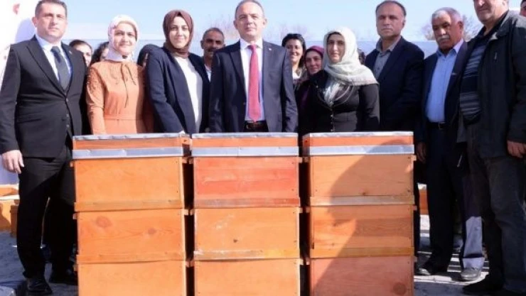 Ardahan'da kavılca tohumu ile arı kovanı dağıtıldı