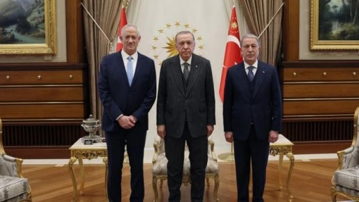 Cumhurbaşkanı Erdoğan, Benny Gantz ile görüştü