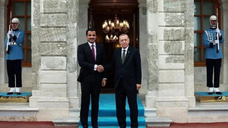 Cumhurbaşkanı Erdoğan, Katar Emiri Şeyh Temim ile görüştü