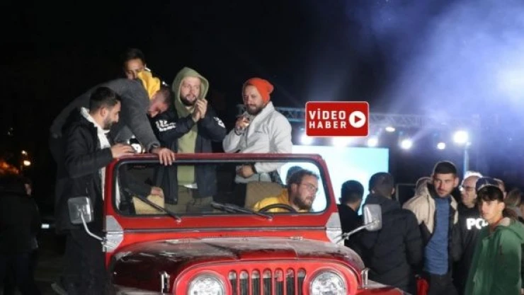 Erzurum'da Off Road Oyunları öncesinde kamp ateşi yakıldı