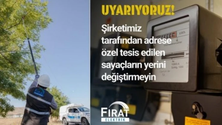 Fırat Edaş uyardı: 'Elektrik hattına müdahale etmeyin'