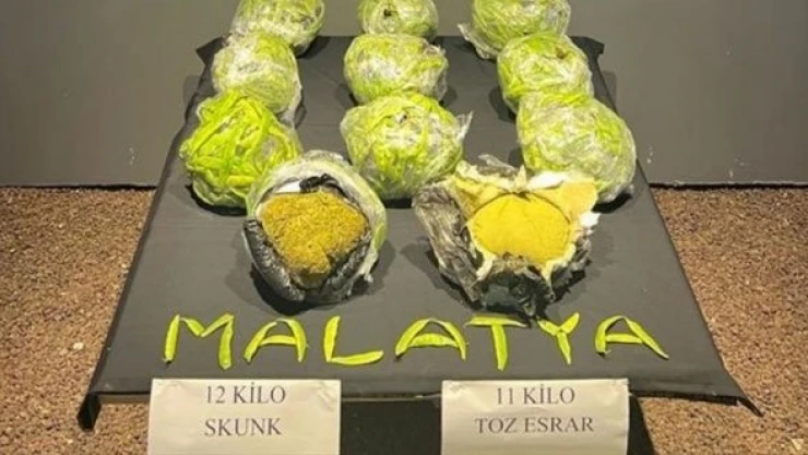 Malatya'da fasulye çuvallarından kilolarca uyuşturucu çıktı