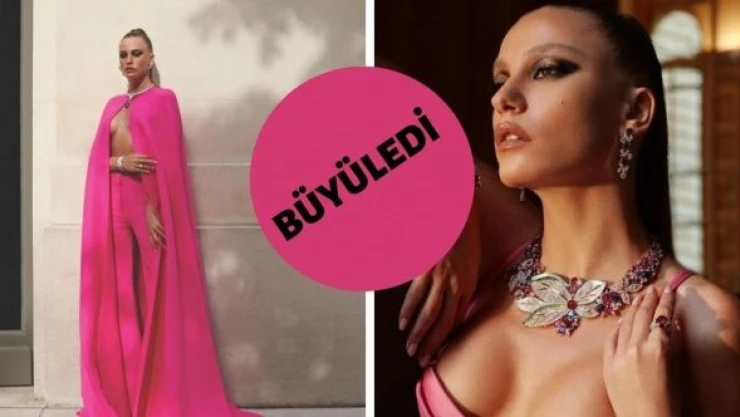 Serenay Sarıkaya göğüs dekoltesinde sınır tanımadı!