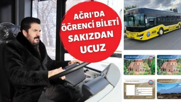 Ağrı yine Türkiye'nin en ucuzu: öğrenci bileti 25 Kuruş