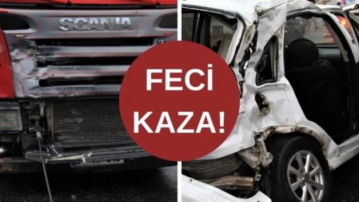Elazığ'da TIR ve otomobil çarpıştı: 2 yaralı