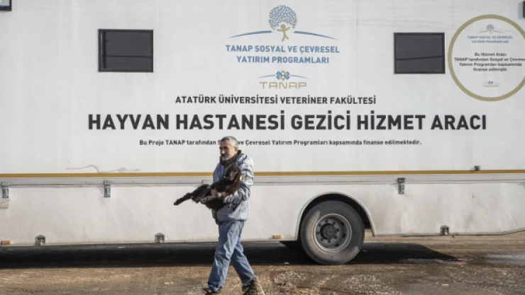 Besiciler ve üniversite öğrencileri 'Hayvan Hastanesi Gezici Hizmet Aracı'ndan memnun