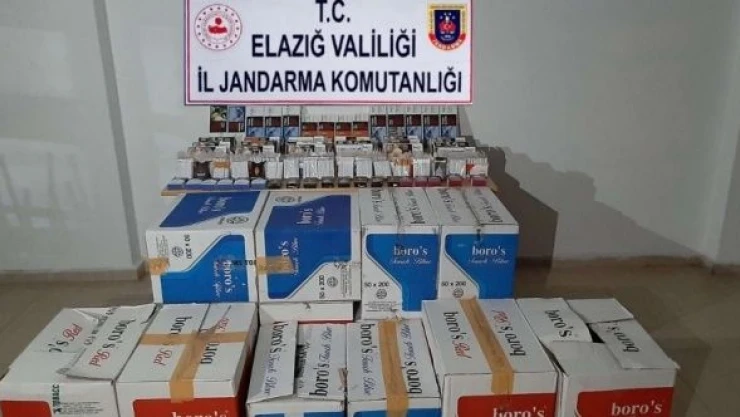 Elazığ'da bandrolsüz sigara ve boş makaron ele geçirildi