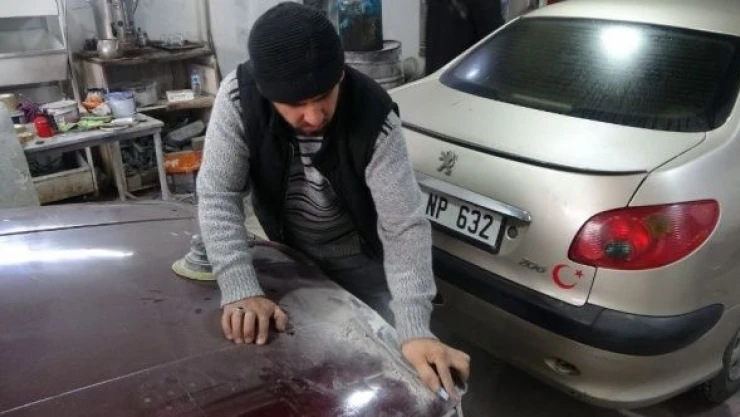 Malatya'da sis kaportacıların işine yaradı