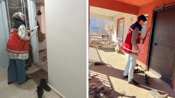Sosyal Hizmetler personeli kapı kapı vatandaşı dinledi