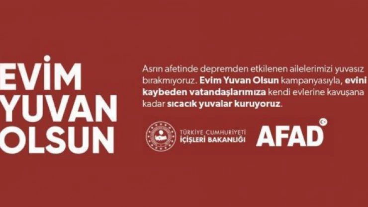 Depremzedeler için ''Evim Yuvan Olsun'' kampanyası