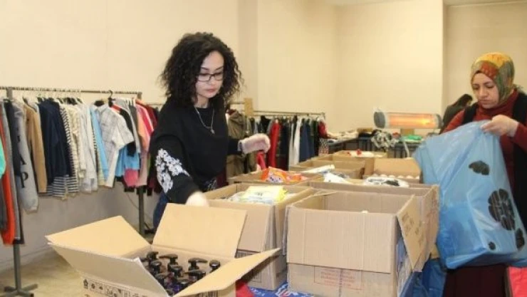 Iğdır'da depremzedeler için Sosyal Market oluşturuldu
