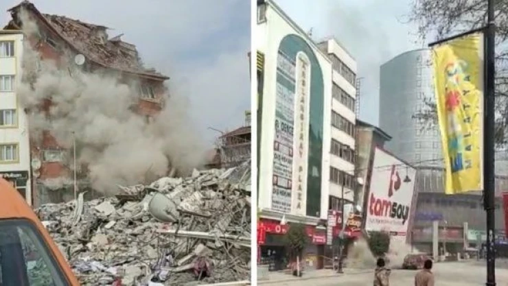 Malatya'da deprem anı cep telefonu kamerasında