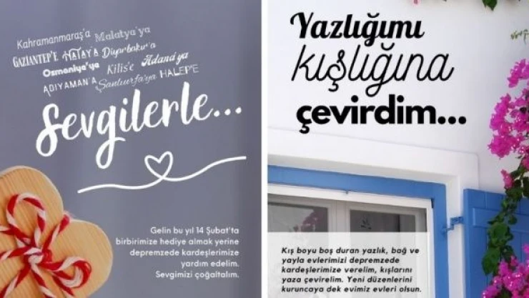 'Sevgililer Günü' kampanyasından sonra 'Evim evindir' kampanyası