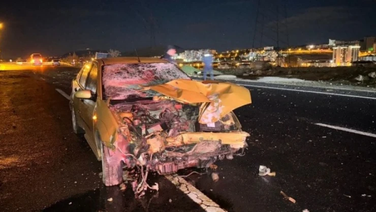 Araç pert oldu, sürücünün burnu bile kanamadı