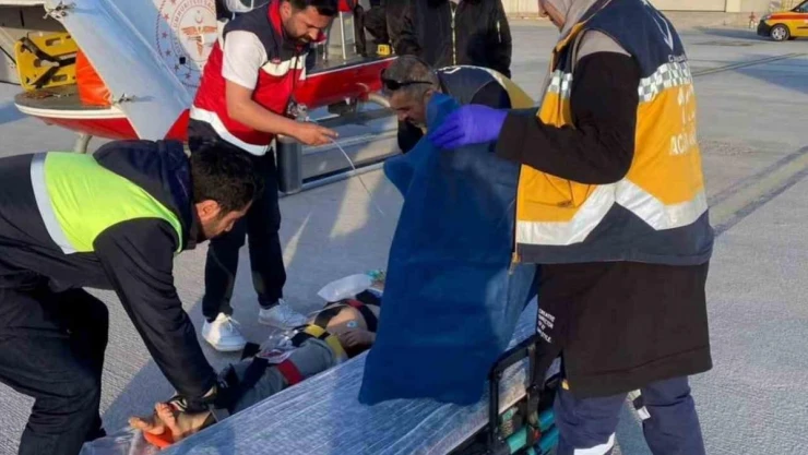 7 yaşındaki çocuk için helikopter havalandı