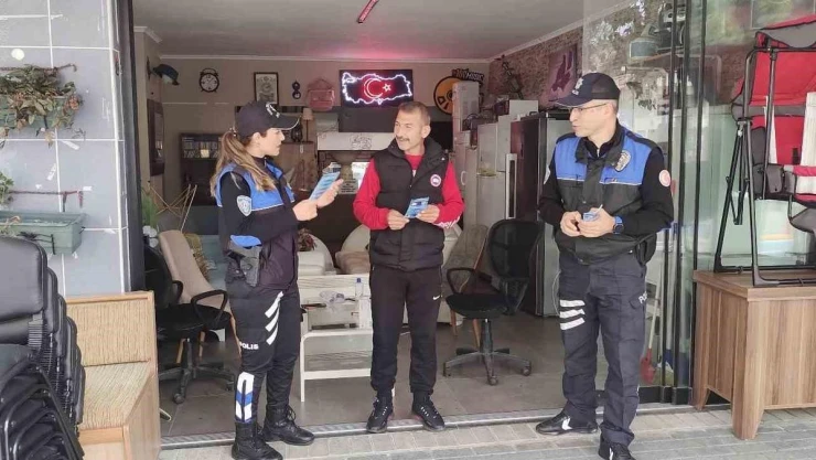 Alanya'da ikinci el eşya satıcılarına 'suç eşyasını satın alma' bilgilendirmesi