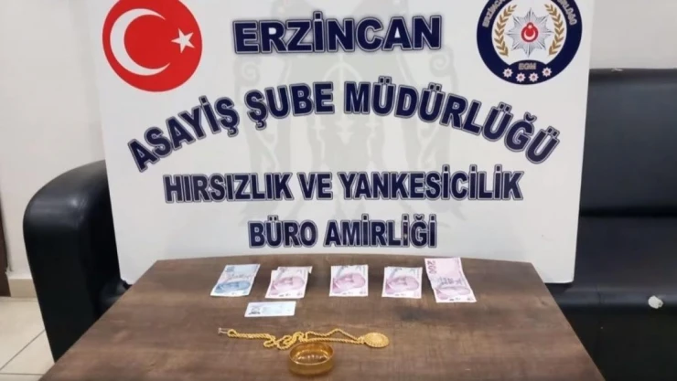 Altın hırsızı polisten kaçamadı
