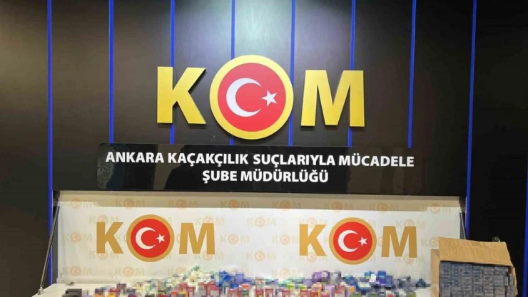 Ankara'da kaçak sigara operasyonu: 1 milyonu aşkın doldurulmuş makaron ele geçirildi