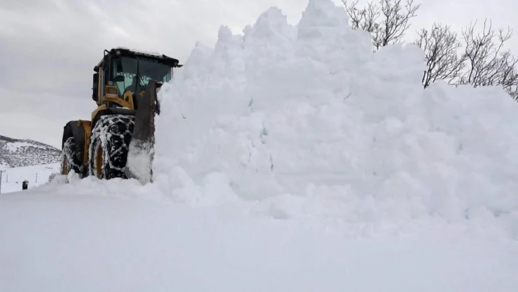 Bingöl'de çetin kış yüzünü gösterdi, ekipler köy yollarının açılması için seferber oldu