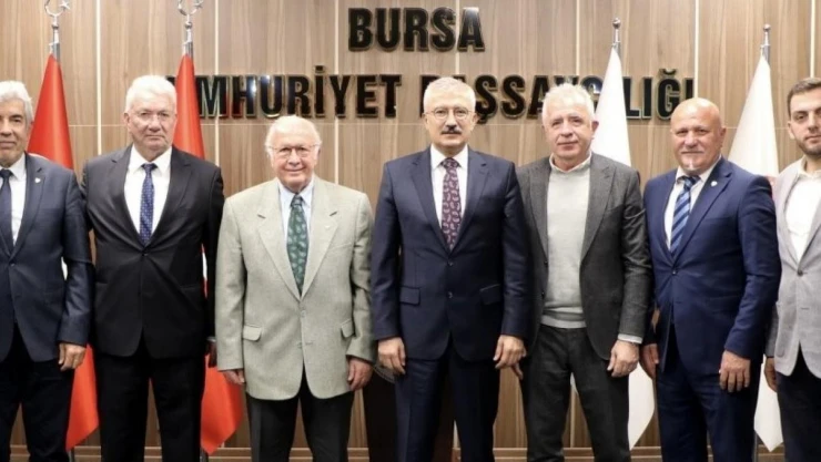Bursaspor yönetimi, Bursa Cumhuriyet Başsavcısı Ramazan Solmaz'ı ziyaret etti