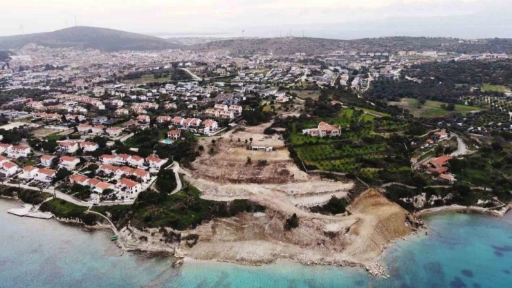 Çeşme Ayayorgi Koyu'nda hazine arazisinde kaçak inşaat