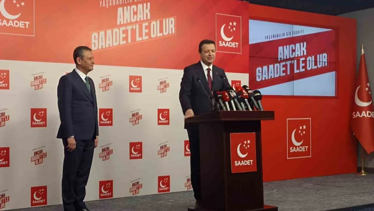 CHP Genel Başkanı Özel, Saadet Partisi Genel Başkanı Arıkan'ı ziyaret etti