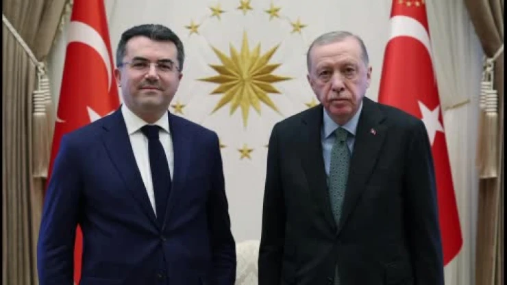 Cumhurbaşkanı Recep Tayyip Erdoğan, Milli Güvenlik Kurulu (MGK) Genel Sekreteri Okay Memiş'i Cumhurbaşkanlığı Külliyesi'nde kabul etti