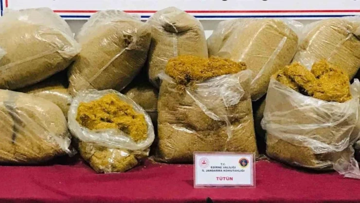 Edirne'de 90 kilo kaçak tütün ele geçirildi