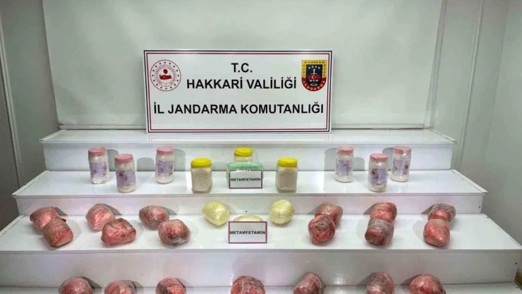 Hakkari'de 34 kilo 638 gram metamfetamin ele geçirildi