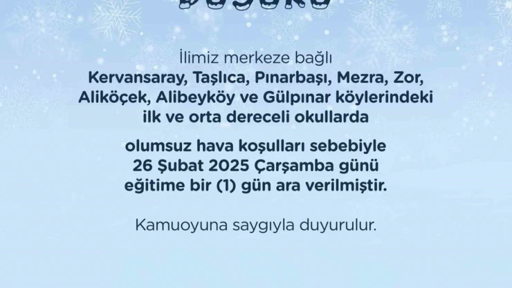 Iğdır'daki bazı okullarda eğitime kar engeli