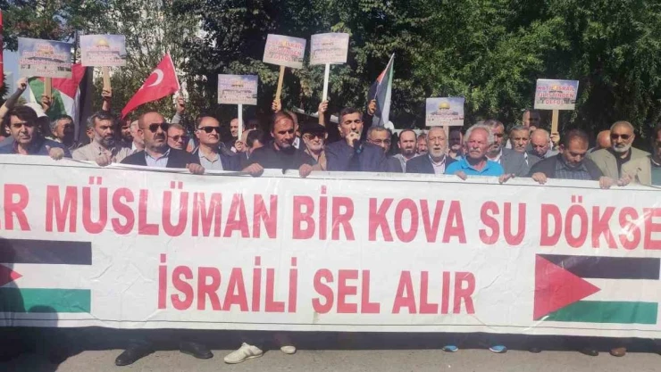 İsrail'in Filistin işgali Iğdır'da protesto edildi
