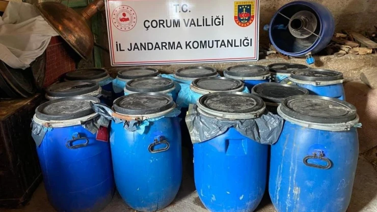 Jandarmadan kaçak içki operasyonu