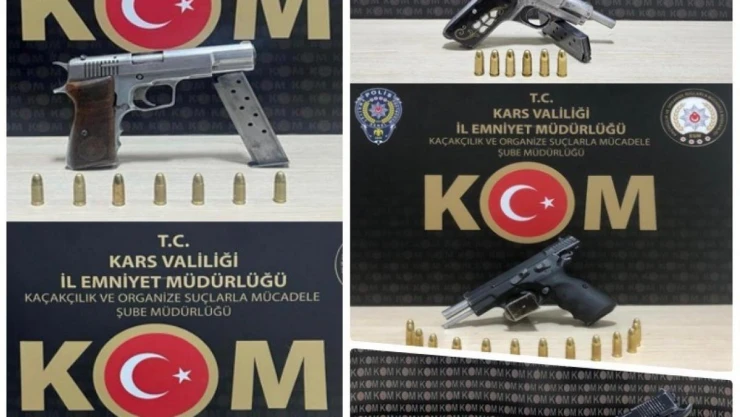 Kars'ta 9 silah ele geçirildi