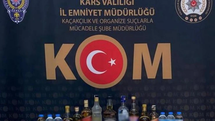 Kars'ta sahte alkol ele geçirildi