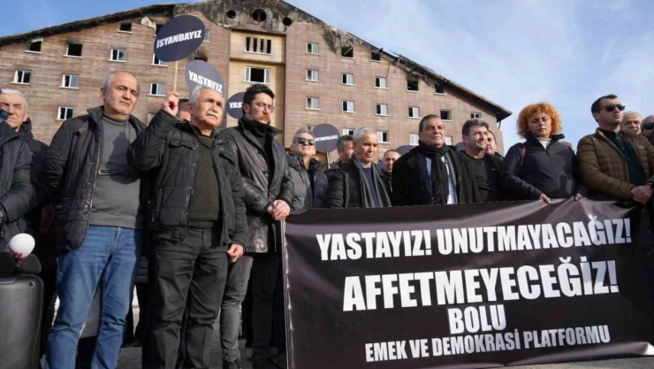 Kartalkaya'da yangında hayatını kaybedenler anıldı