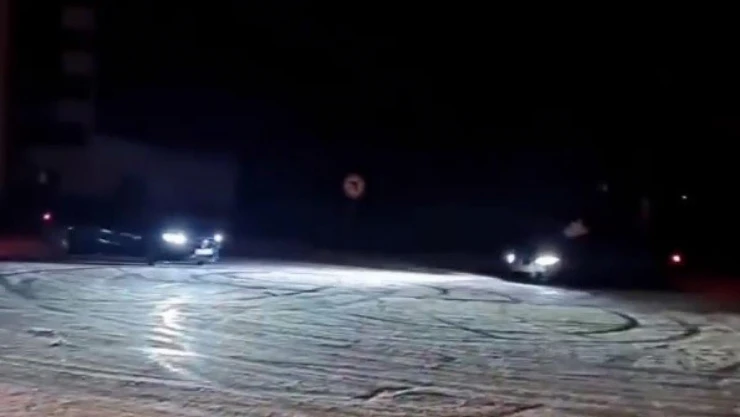 Kış turizminin merkezinde drift atan sürücülere 81 bin lira ceza kesildi