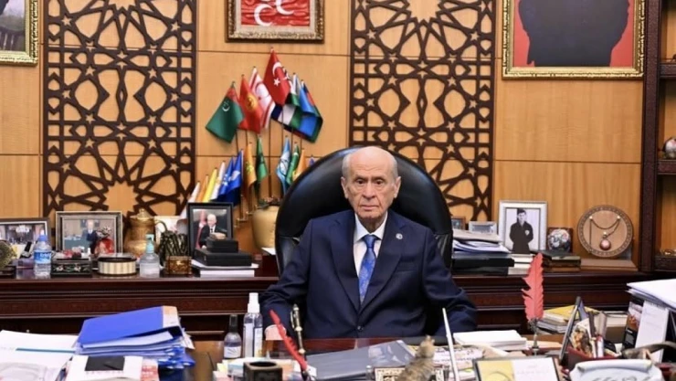 MHP Genel Başkanı Bahçeli, genel merkezde çalışmalara başladı