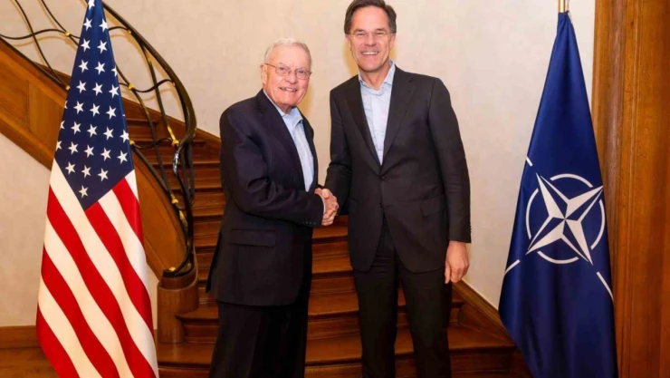 NATO Genel Sekreteri Rutte ile ABD'nin Ukrayna ve Rusya Özel Temsilcisi Kellogg ile bir araya geldi