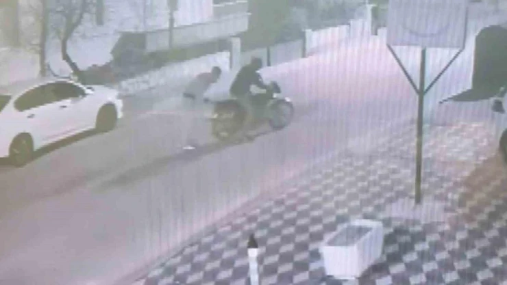 Önce elini yıkadı, sonra motosikleti çaldı