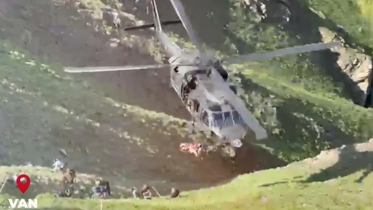 Ot toplarken kayalıklardan düşen şahsın imdadına jandarma yetişti