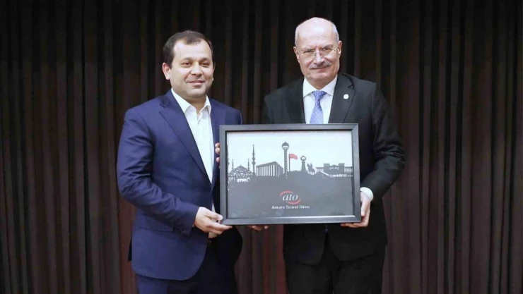 Özbekistan Ticaret ve Sanayi Odası Başkanı Vahabov, ATO Başkanı Baran'ı ziyaret etti