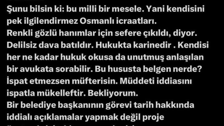 Padişah torunundan Osmanlı'yı eleştiren Yılmaz Büyükerşen'e tepki